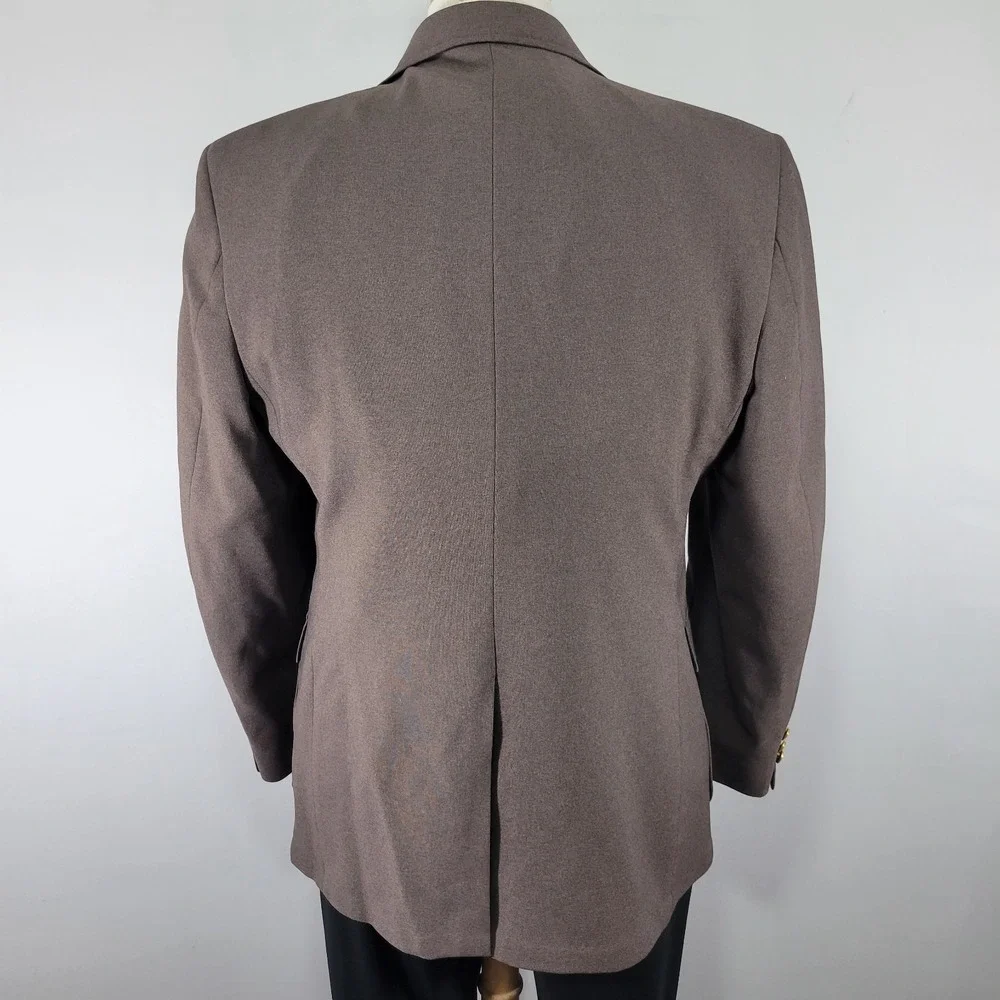 Perma Prest Classic Collections Men's Sport Coat Blazer Two Button‎ Brown 46R